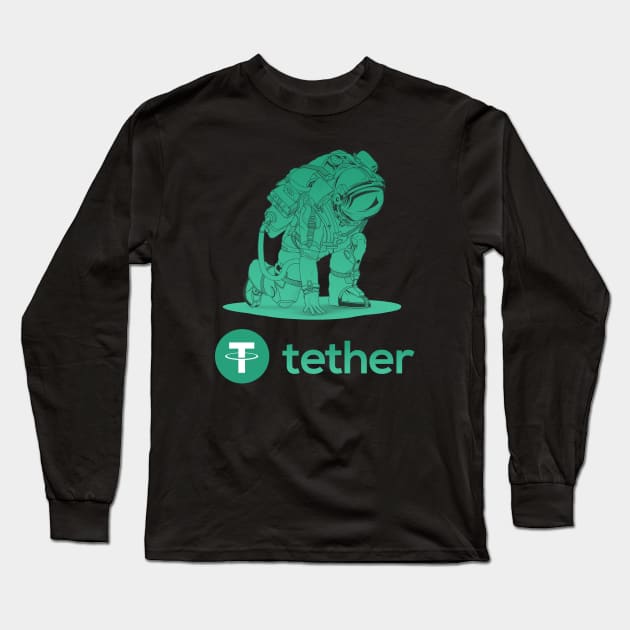 tether coin Crypto coin Crytopcurrency Long Sleeve T-Shirt by JayD World